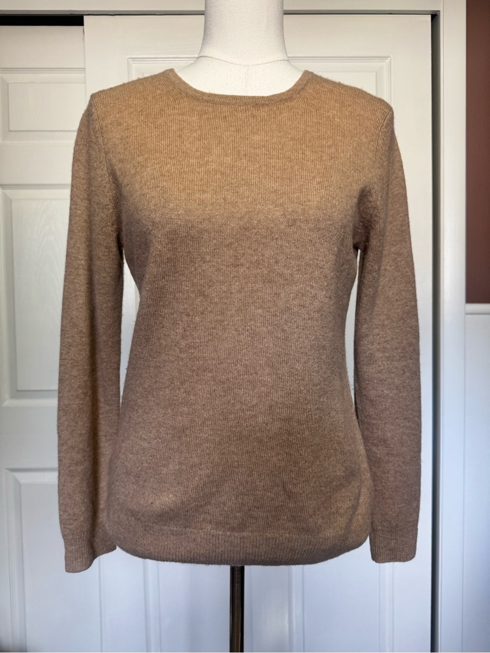 Charter Club 100% Cashmere Tan Crewneck Sweater